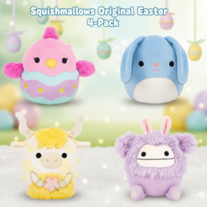 Squishmallows Original Easter 4-Pack – Official Jazwares Plush Box Set (Little)