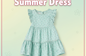 Amazon Essentials x Sofia Grainge Toddler and Baby Girls’ Woven Ruffle Sleeve Dress – Cute, Comfortable & Perfect for Everyday Wear