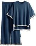 Explore Faleave Women’s Knit Two-Piece Sweater Set In Blue Color
