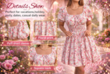🌸 Why Choose Floerns Women’s Boho Square Neck Puff Sleeve Dress?