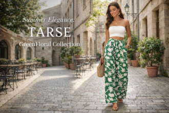 Boho Summer Vibes: Embrace the Free-Spirited Style with TARSE GreenFloral Palazzo Pants
