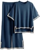 Explore Faleave Women’s Knit Two-Piece Sweater Set In Blue Color