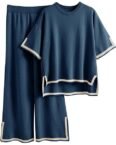 Explore Faleave Women’s Knit Two-Piece Sweater Set In Blue Color